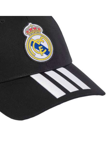 Czapka z daszkiem adidas real madrid czarno-biała kq9575
