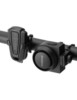 Dzwonek rowerowy rockbros a2 z alarmem 115 db z pilotem usb-c - czarny 2