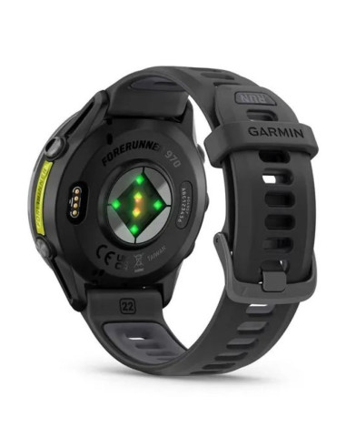 Garmin forerunner 970 3,56 cm (1.4") amoled cyfrowy 454 x 454 px ekran dotykowy czarny, żółty wi-fi gps