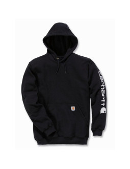 Bluza carhartt mid signature sleeve logo black