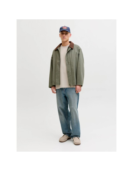 Jack&jones męska koszulka t-shirt jjebarron tee ss o-neck noos 12298906 moonbeam