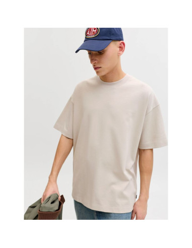 Jack&jones męska koszulka t-shirt jjebarron tee ss o-neck noos 12298906 moonbeam
