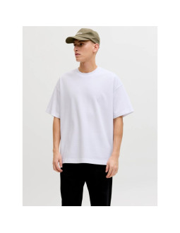 Jack&jones koszulka t-shirt jjebarron tee ss o-neck noos 12298906 white