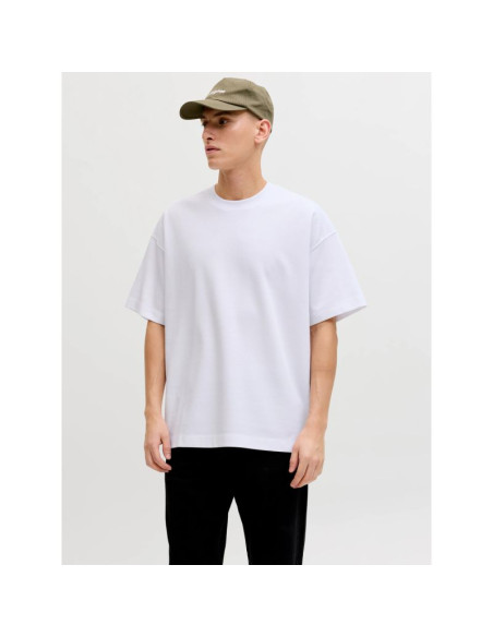 Jack&jones koszulka t-shirt jjebarron tee ss o-neck noos 12298906 white