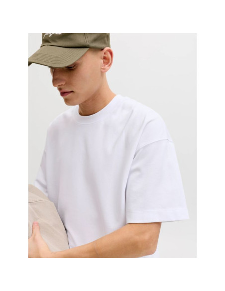 Jack&jones koszulka t-shirt jjebarron tee ss o-neck noos 12298906 white