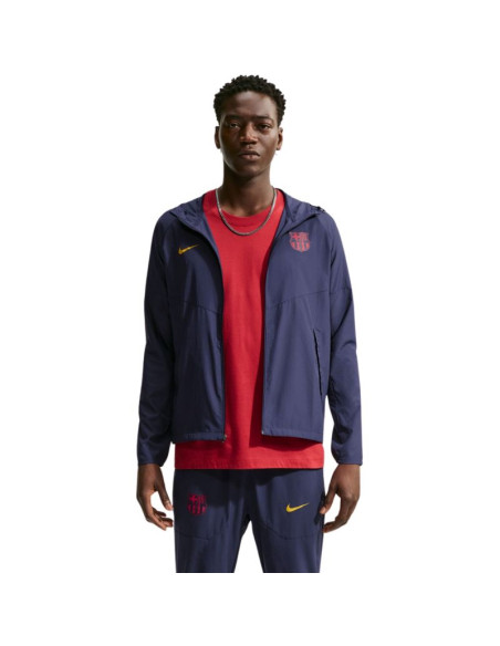 Kurtka męska nike fc barcelona city side granatowa io3430 498