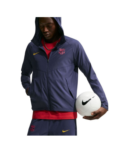 Kurtka męska nike fc barcelona city side granatowa io3430 498