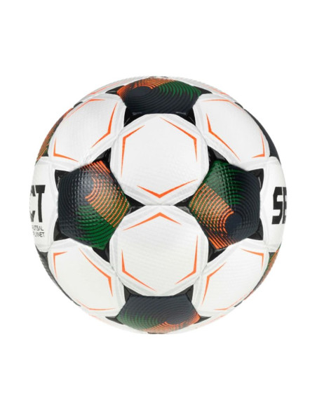 Piłka nożna hala select futsal planet v26 fifa basic biało-czarno-pomarańczowo-zielona 1014387 310021