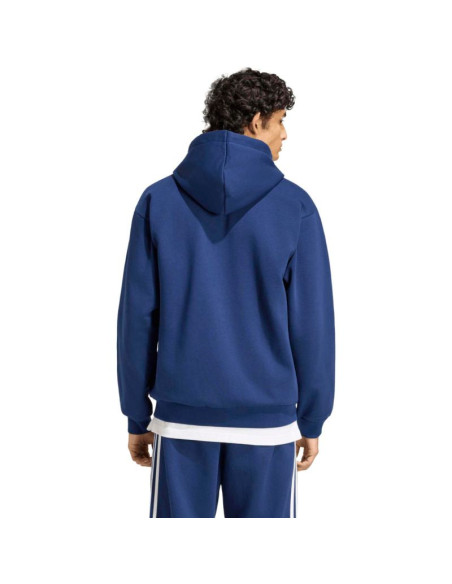 Bluza męska adidas essentials 3-stripes fleece full-zip hoodie granatowa ky4144