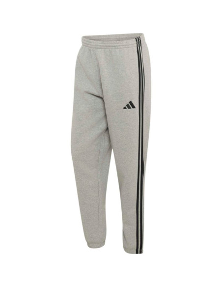 Spodnie męskie adidas essentials 3-stripes fleece tapered cuffed szare ky4127
