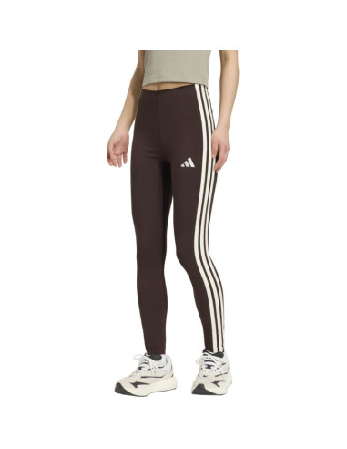 Legginsy damskie adidas essentials 3-stripes brązowe ks6286