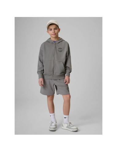Bluza dresowa loose z kapturem chłopięca 4f 4fjrss26tswsm2934-25s