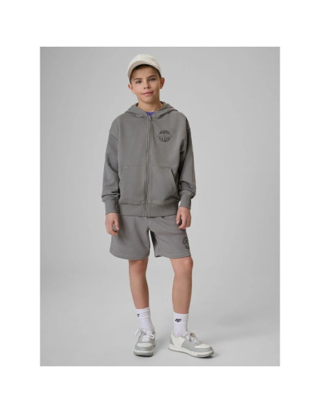 Bluza dresowa loose z kapturem chłopięca 4f 4fjrss26tswsm2934-25s