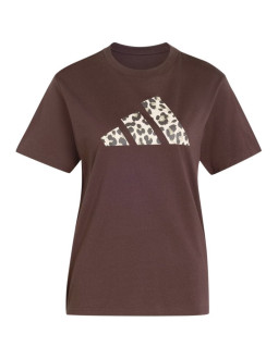 Koszulka damska adidas animal graphic brązowa kt2676 2