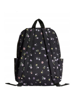 Plecak szkolny vans old skool classic backpack 22l czarny kwiaty kwiatki - vn000h56htl 2