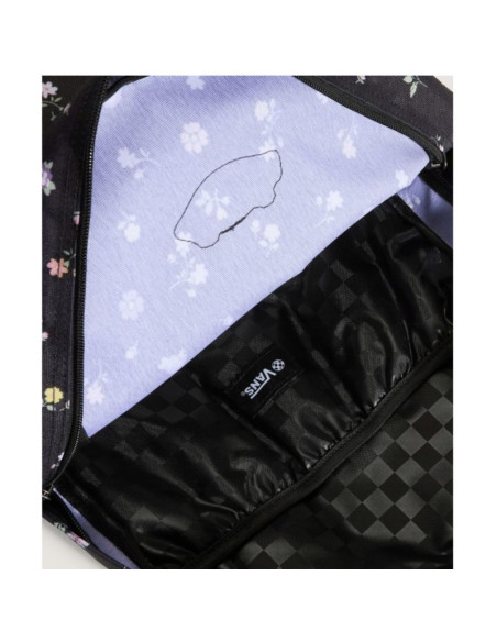 Plecak szkolny vans old skool classic backpack 22l czarny kwiaty kwiatki - vn000h56htl