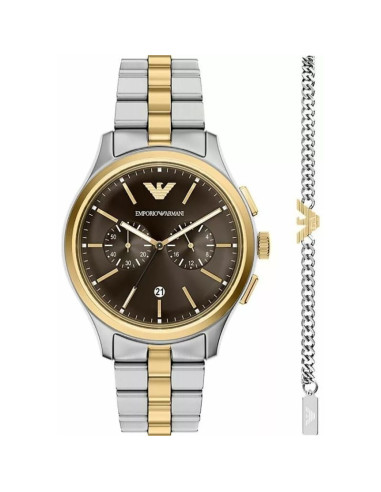 Zegarek męski emporio armani dario chronograph ar80084set + box