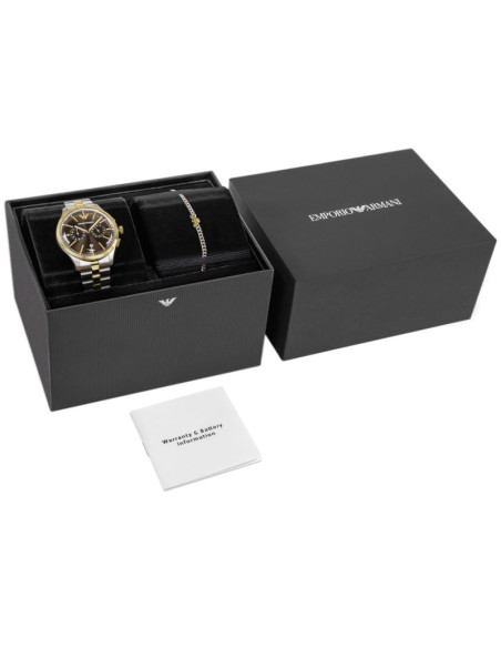 Zegarek męski emporio armani dario chronograph ar80084set + box