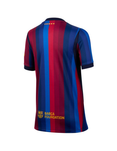 Koszulka dla dzieci nike fc barcelona 2026/27 stadium home bordowo-niebieska ii1624 683