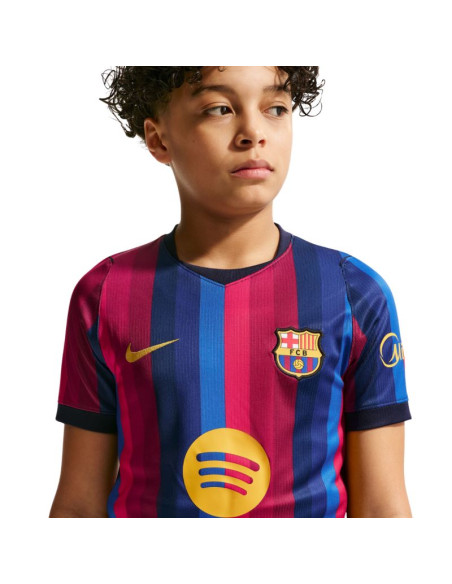 Koszulka dla dzieci nike fc barcelona 2026/27 stadium home bordowo-niebieska ii1624 683