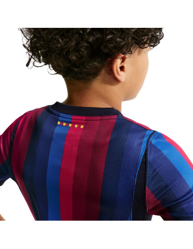 Koszulka dla dzieci nike fc barcelona 2026/27 stadium home bordowo-niebieska ii1624 683