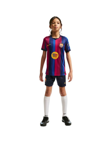 Koszulka dla dzieci nike fc barcelona 2026/27 stadium home bordowo-niebieska ii1624 683