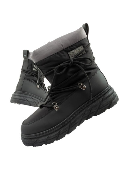 Lee cooper buty sportowe damskie zimowe trekkingowe ocieplane czarne szare