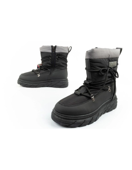 Lee cooper buty sportowe damskie zimowe trekkingowe ocieplane czarne szare