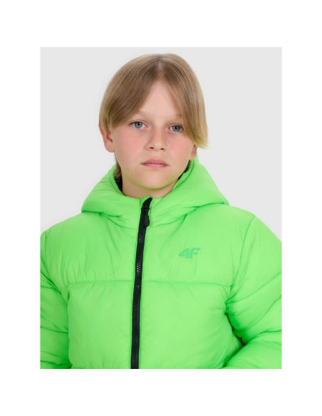 Kurtka puchowa z wypełnieniem syntetycznym chłopięca 4f 4fjraw25tdjam0809-45n