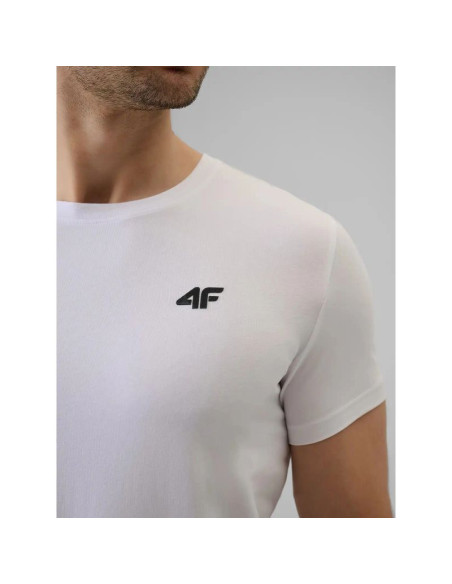 T-shirt bawełniany gładki męski 4f 4fwmm00ttshm3340-10s