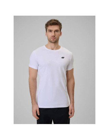 T-shirt bawełniany gładki męski 4f 4fwmm00ttshm3340-10s