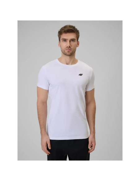 T-shirt bawełniany gładki męski 4f 4fwmm00ttshm3340-10s