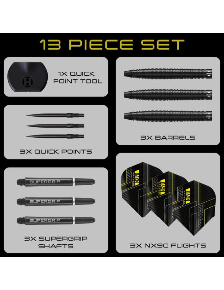 Rzutki harrows nx-90 black edition qp 90% steeltip