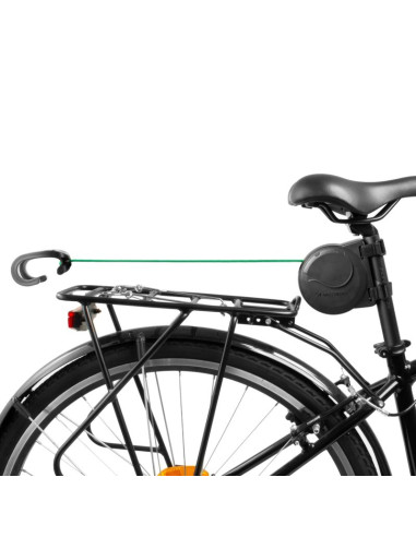 Linka holownicza wozinsky wlh-k2 do roweru dziecięcego 2.6 m samozwijalna - czarna