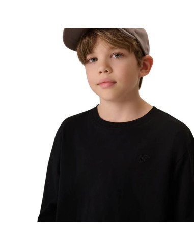 Koszulka dla chłopca longsleeve 4f m459 głęboka czerń 4fjwmm00tlonm459 20s