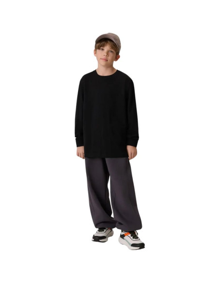 Koszulka dla chłopca longsleeve 4f m459 głęboka czerń 4fjwmm00tlonm459 20s