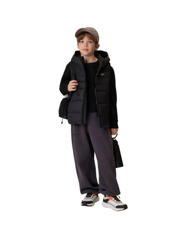 Koszulka dla chłopca longsleeve 4f m459 głęboka czerń 4fjwmm00tlonm459 20s