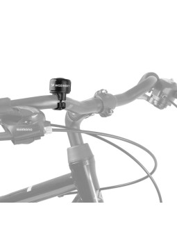 Dzwonek rowerowy wozinsky wdr-b1 na rower i hulajnogę mechaniczny aluminiowy - czarny 2