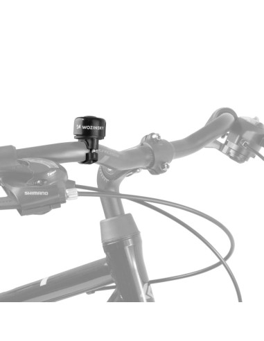 Dzwonek rowerowy wozinsky wdr-b1 na rower i hulajnogę mechaniczny aluminiowy - czarny