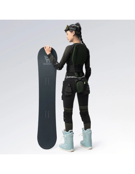 Ochraniacze bioder qunature ski - advanced l narty snowboard łyżwy - czarne