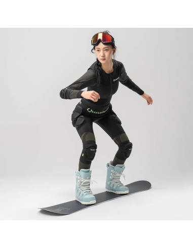 Ochraniacze bioder qunature ski - advanced l narty snowboard łyżwy - czarne