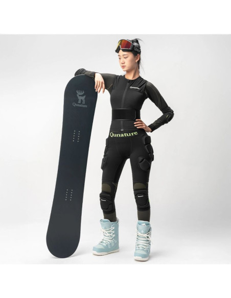 Ochraniacze bioder qunature ski - advanced l narty snowboard łyżwy - czarne