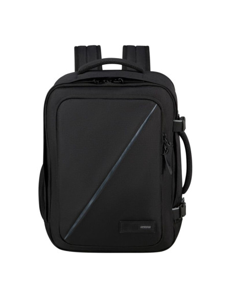 American tourister casual backpack ms plecak plecak turystyczny czarny przetworzony politereftalan etylenu (rpet)