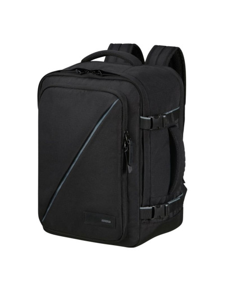 American tourister casual backpack ms plecak plecak turystyczny czarny przetworzony politereftalan etylenu (rpet)