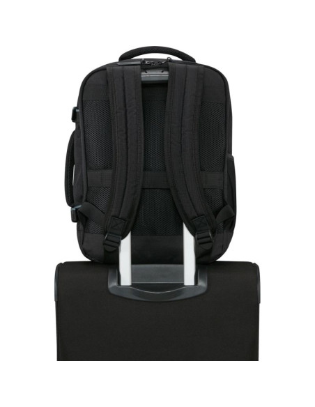 American tourister casual backpack ms plecak plecak turystyczny czarny przetworzony politereftalan etylenu (rpet)