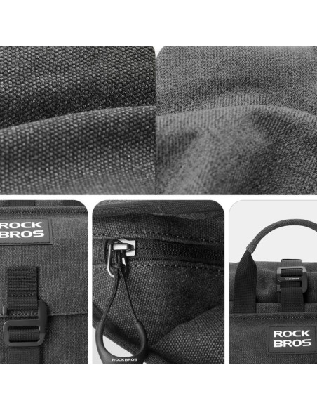 Plecak rockbros h46 sakwa torba na kierownicę - szara