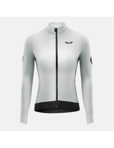 Bluza kolarska damska rockbros ydwt006 tvi ocieplana jesień/zima s - biało-szara