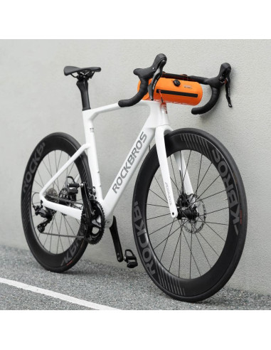 Torba rowerowa rockbros as-143 road to sky na kierownicę wodoodporna 2 l - pomarańczowa