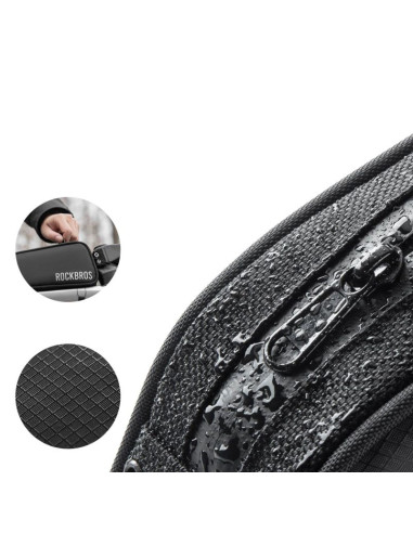 Torba rowerowa rockbros tl004 road to sky 0,7 l na ramę wodoodporna - czarna