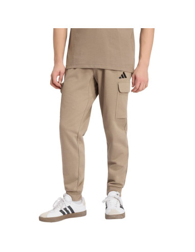 Spodnie męskie adidas essentials feelcozy cargo beżowe kf2384